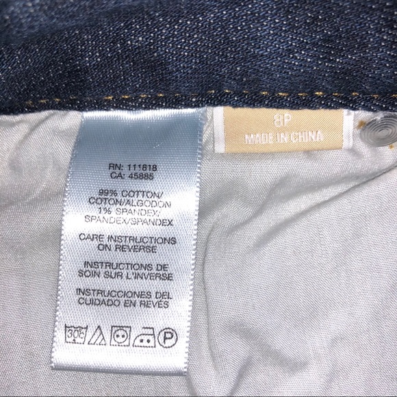 Michael Kors Dark Wash Bootcut Jeans Size 8 Petite - Picture 3 of 7